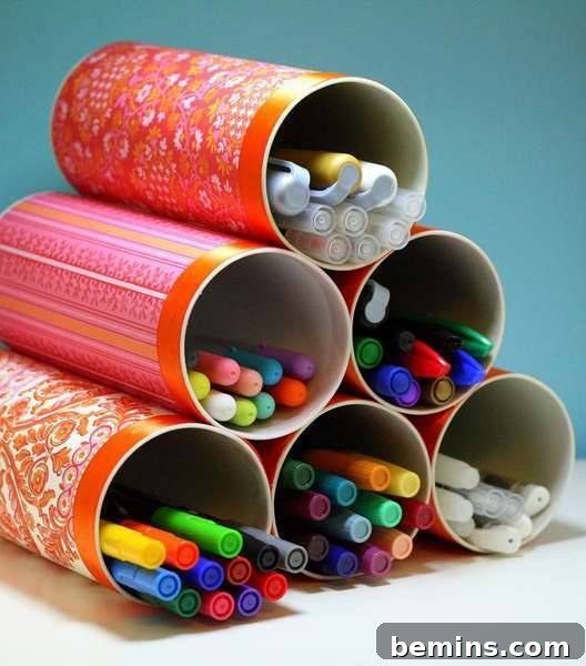 Pen and Pencil Storage with Upcycled Containers
