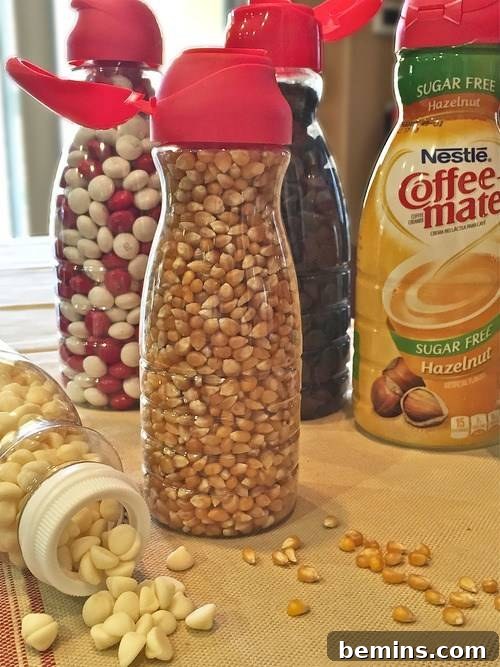 Pantry Organization with Coffee Creamer Bottles