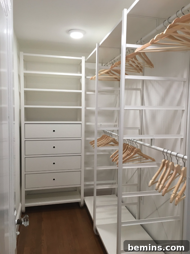 Crafting Your Perfect IKEA Closet: A Design Guide 11 Sam Szabla ELVARLI walk-in closet
