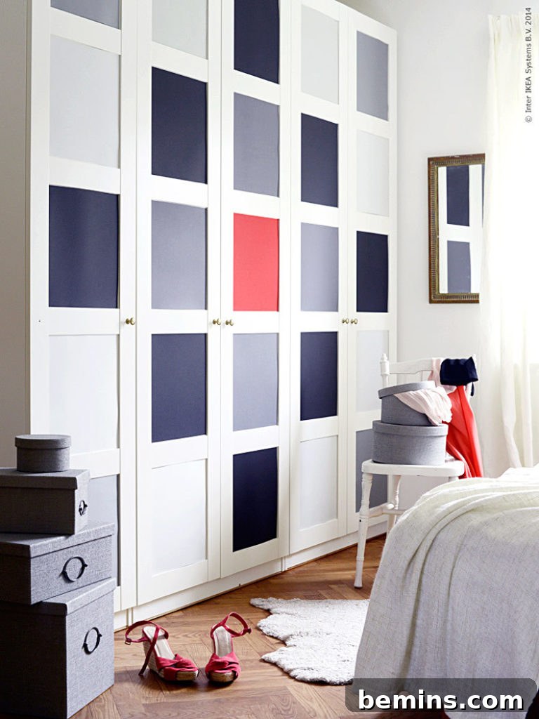 Crafting Your Perfect IKEA Closet: A Design Guide 30 colorful ikea pax wardrobe hack