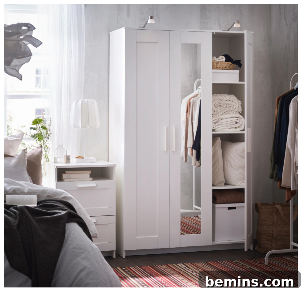 Crafting Your Perfect IKEA Closet: A Design Guide 5 IKEA BRIMNES wardrobe with 3 doors