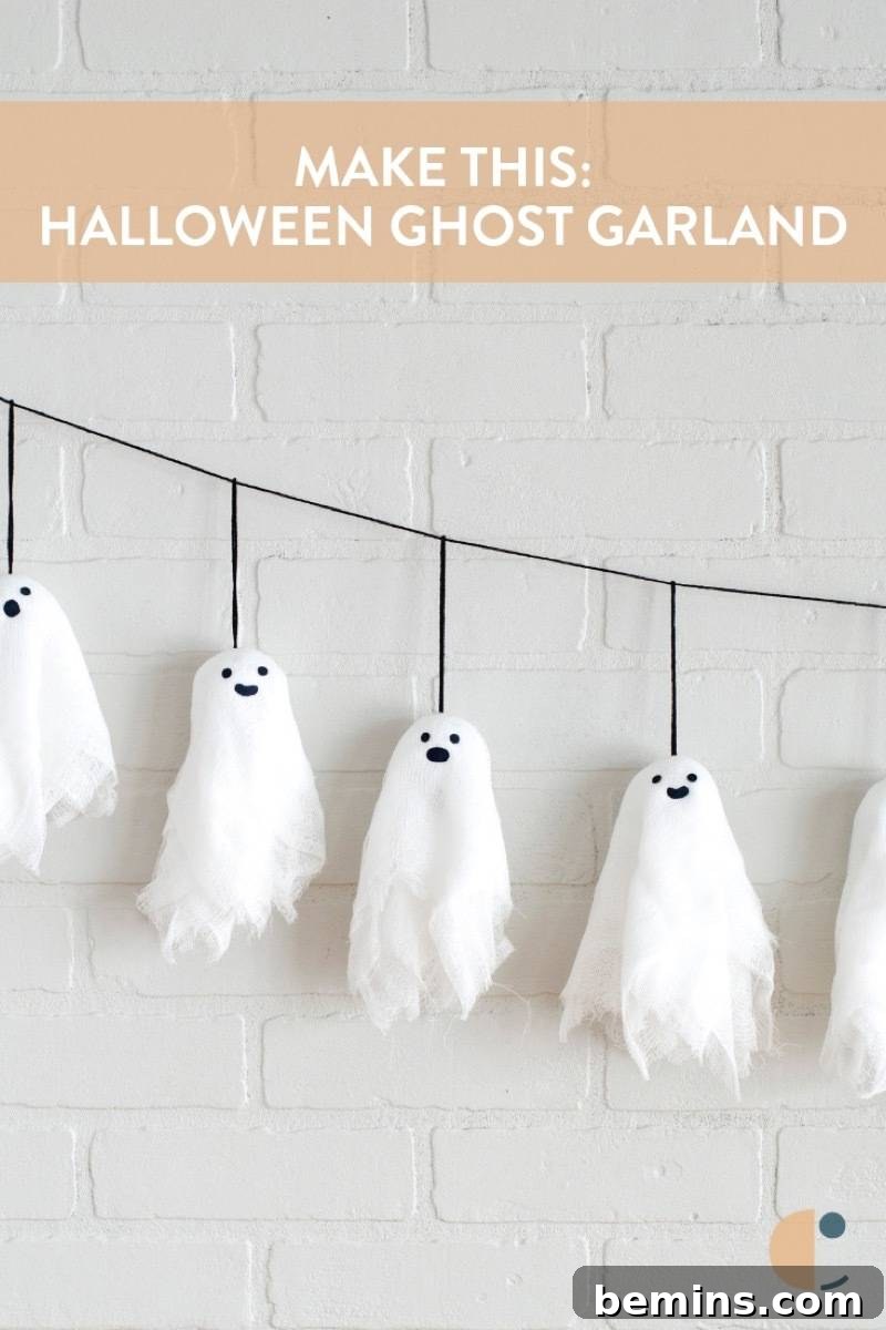 DIY Halloween banner hanging as decoration