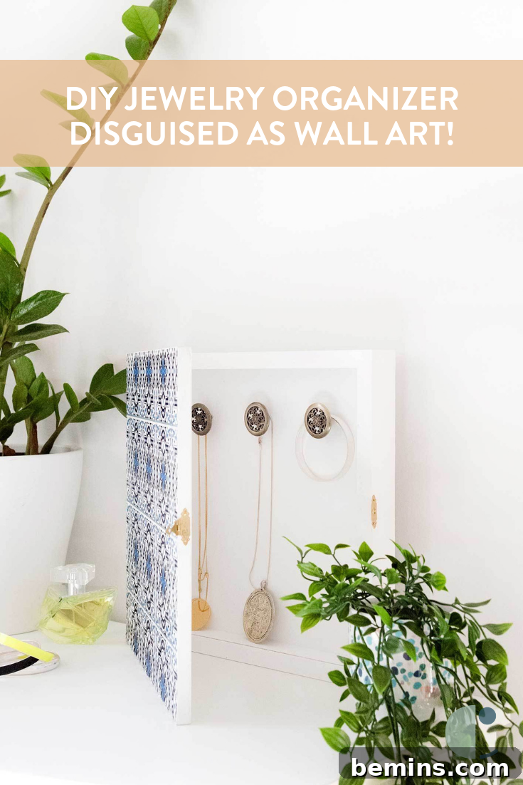 Make This: Necklace and Jewelry Organizer that Hides as Art