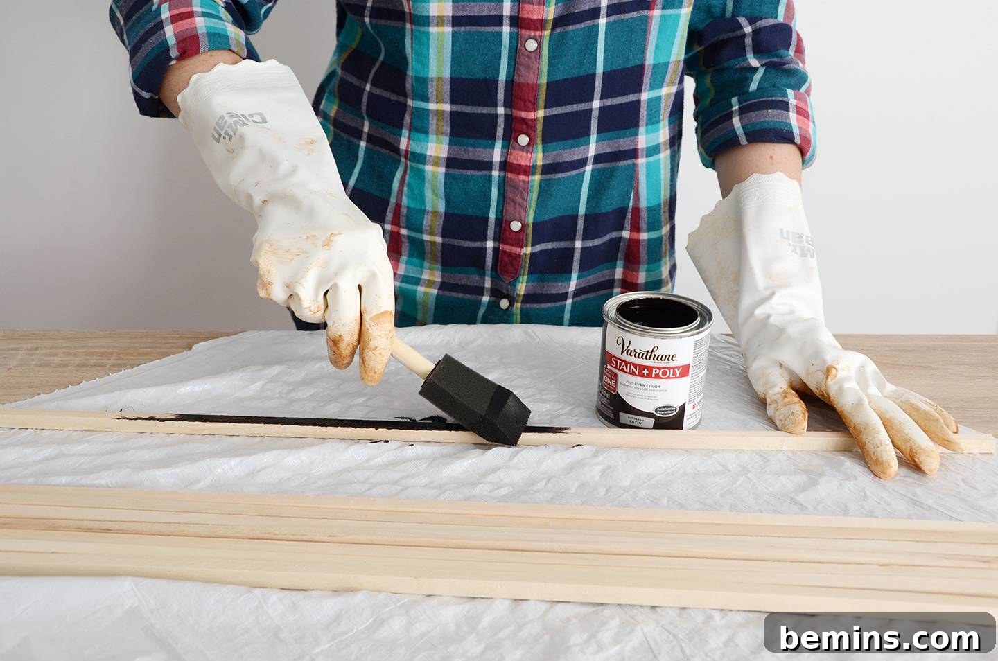 Staining Dowel Rods