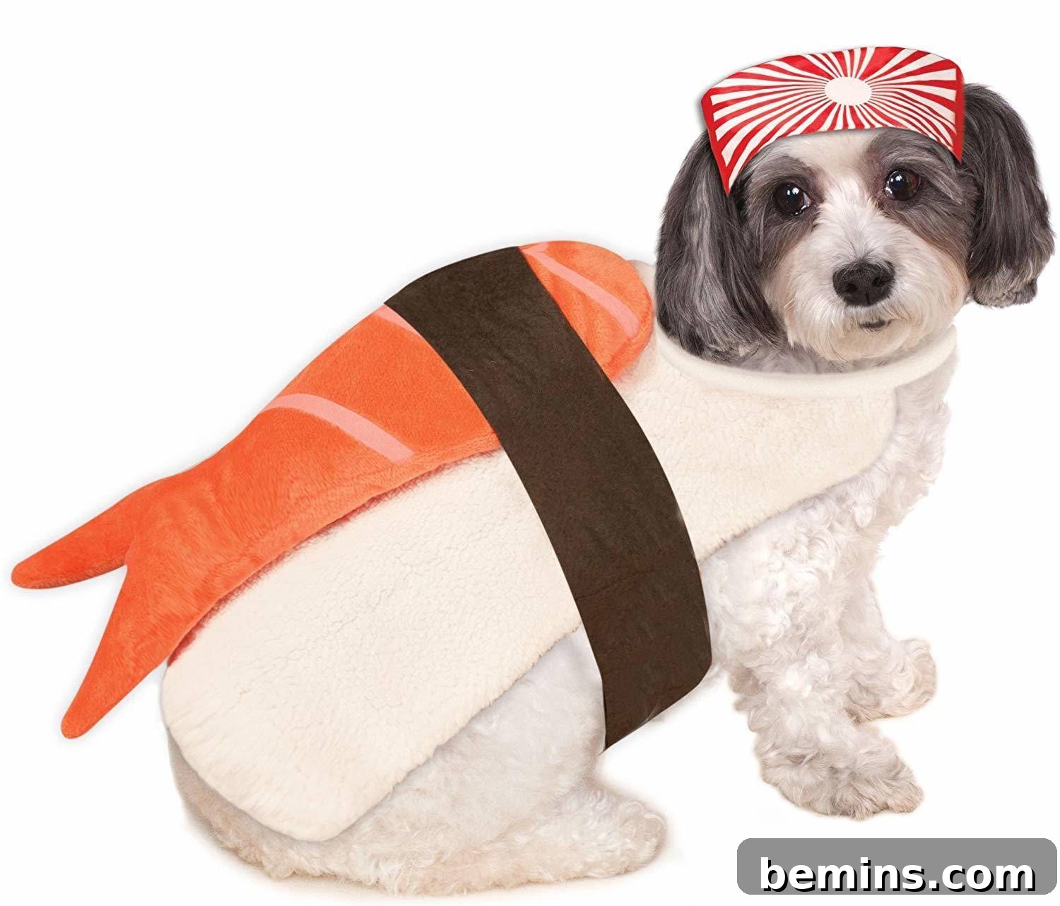 Halloween sushi dog costume
