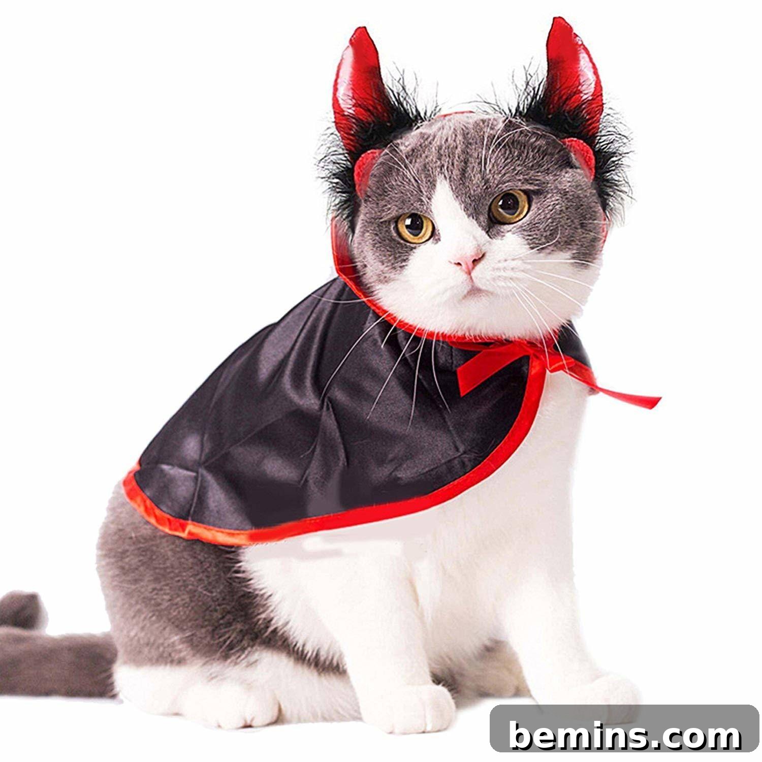 Halloween devil cat costume