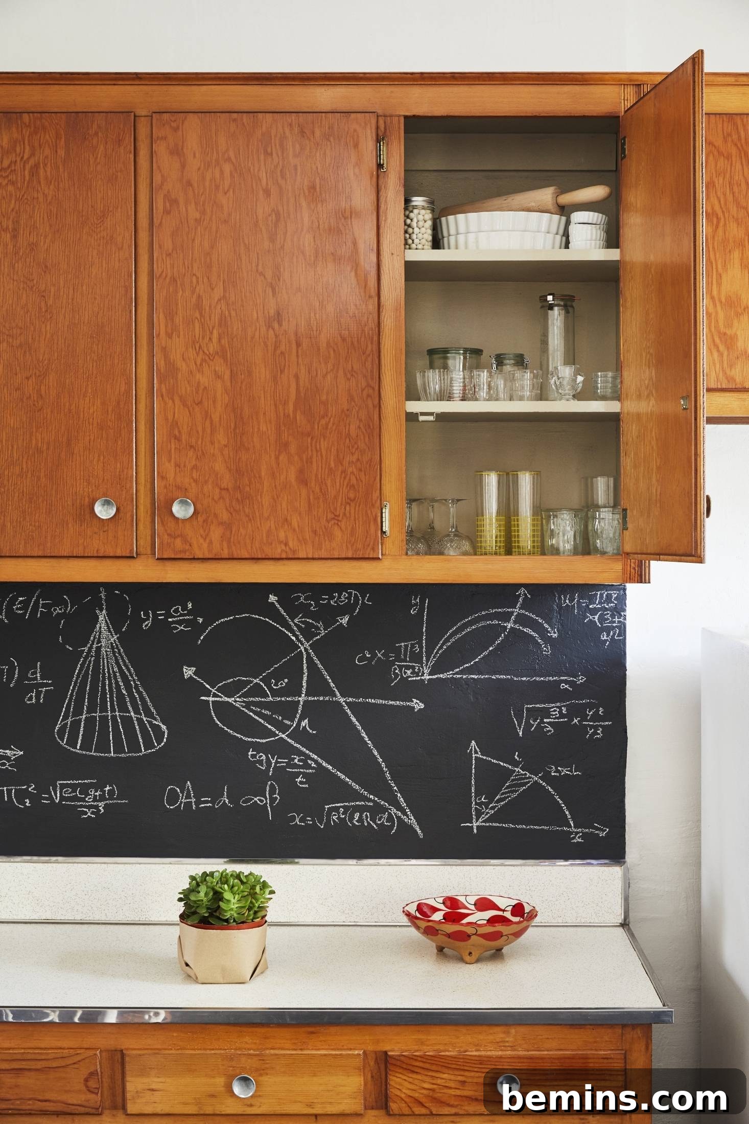 Budget-Savvy Backsplash Upgrades for Renters 24 Charming chalkboard kitchen backsplash