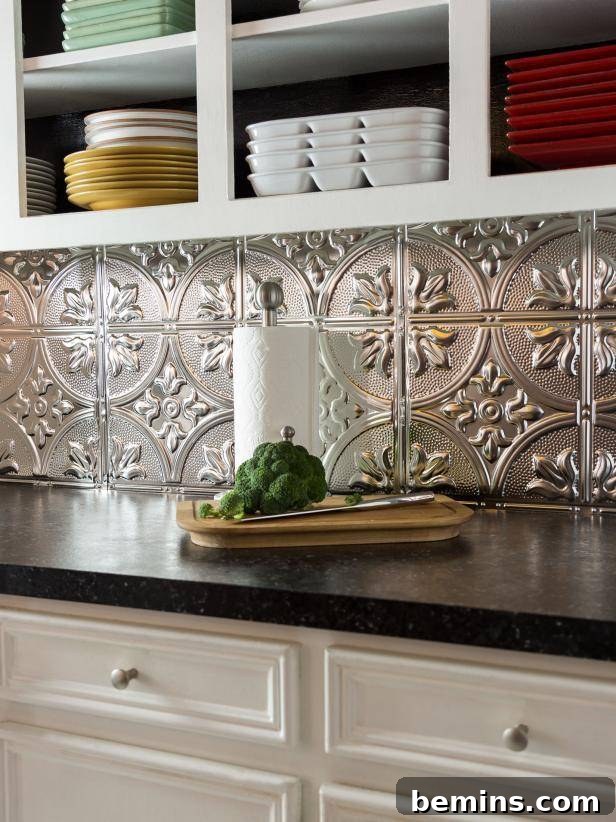 Budget-Savvy Backsplash Upgrades for Renters 34 DIY tin tile backsplash