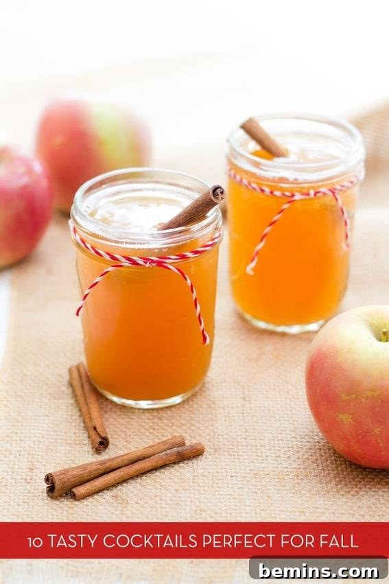Two delicious fall cocktails in glass jars