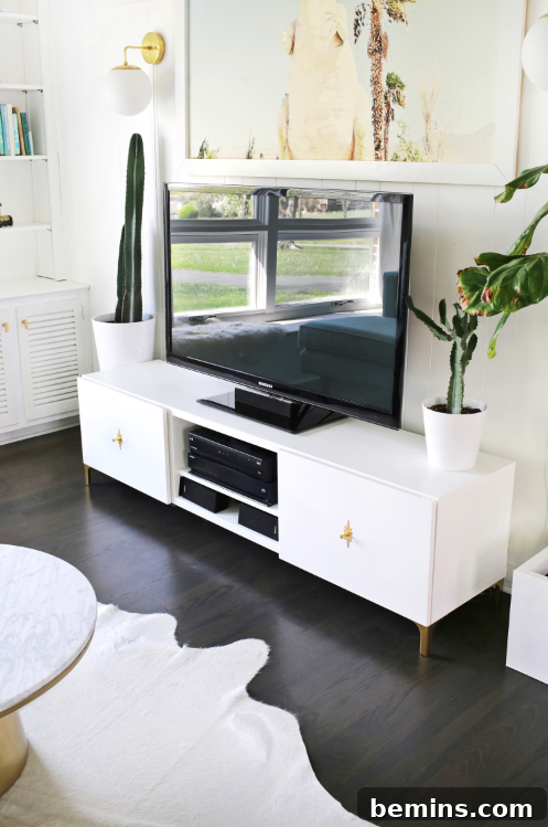 IKEA Entertainment Center Ideas for a Stylish Home 7 Mid-Century Modern IKEA TV Stand Upgrade