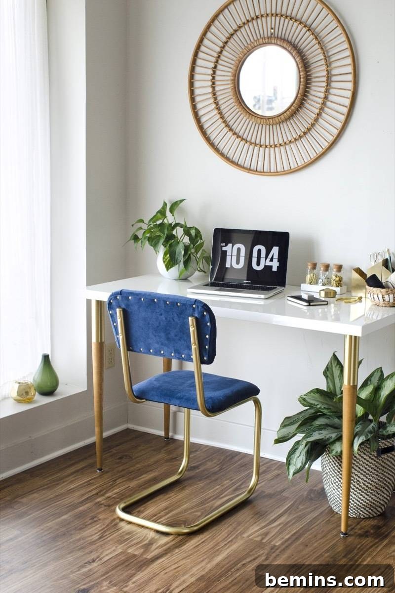 Rescued Chair's Stunning Transformation 13 Chair makeover - vintage bent metal chair with velvet blue fabric