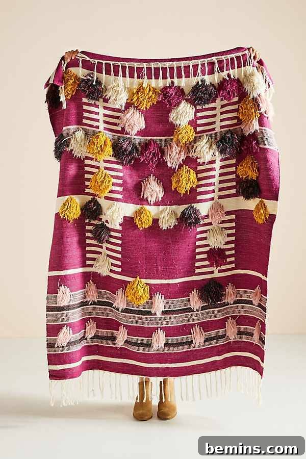 Woven Janet Throw Blanket: '70s Style with a Modern Twist