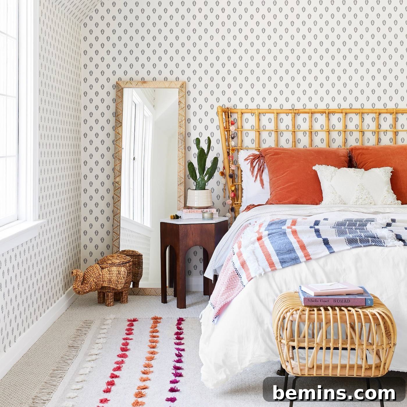 A versatile rattan headboard from Target, offering both style and affordability