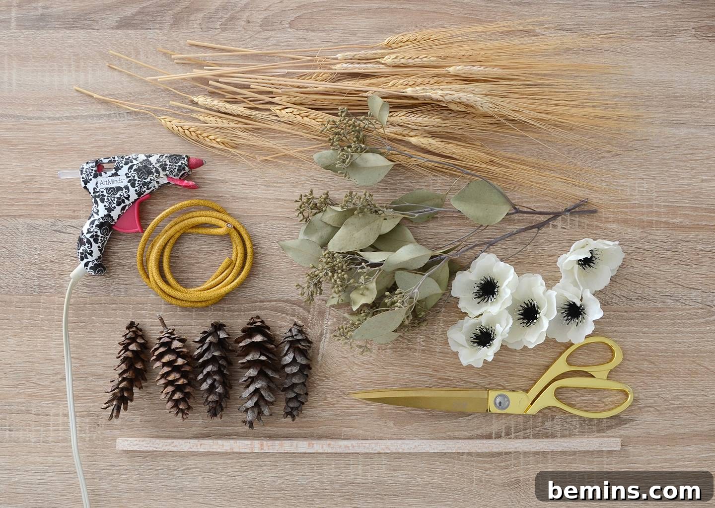 Materials for DIY Boho Chic Fall Wall Hanging