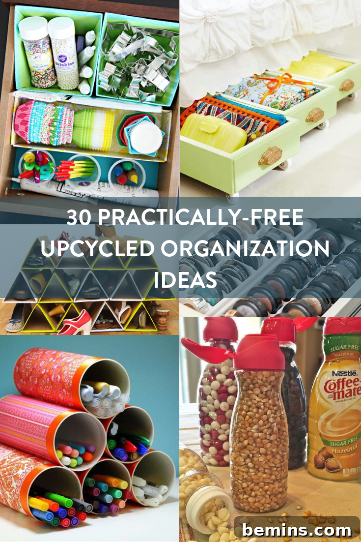 Upcycled organization ideas