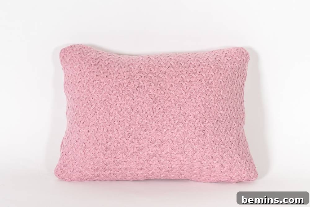 Give Your Old Sweater a New Life: DIY Knit Pillow Project 8 Finished sweater pillow