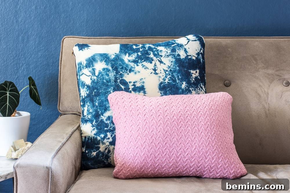 Give Your Old Sweater a New Life: DIY Knit Pillow Project 10 Upcycled sweater pillow