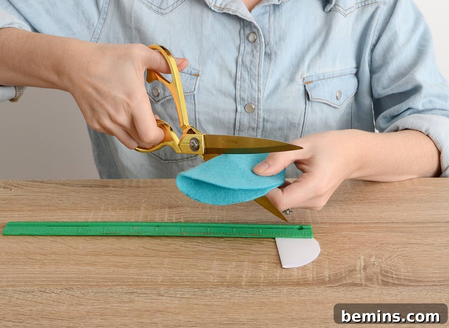 DIY Felt Wine Glass Coasters: A Stitch-Free Project 7 Measuring the radius of the felt circle for the coaster opening.