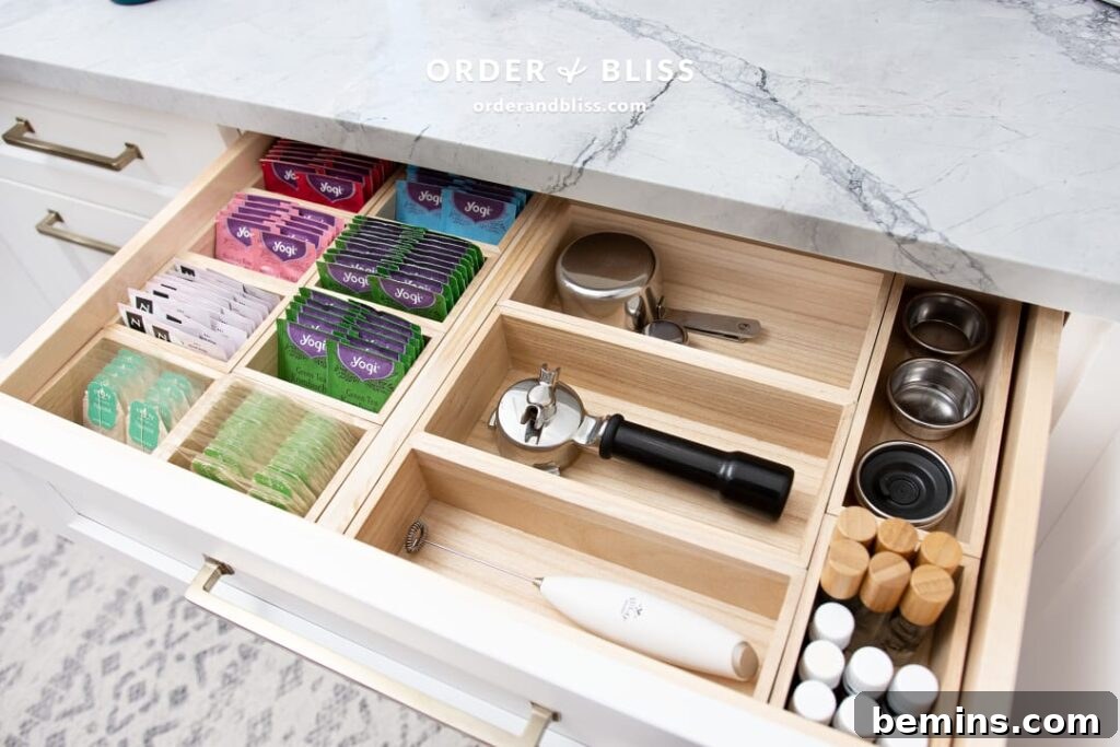Coffee and tea drawer