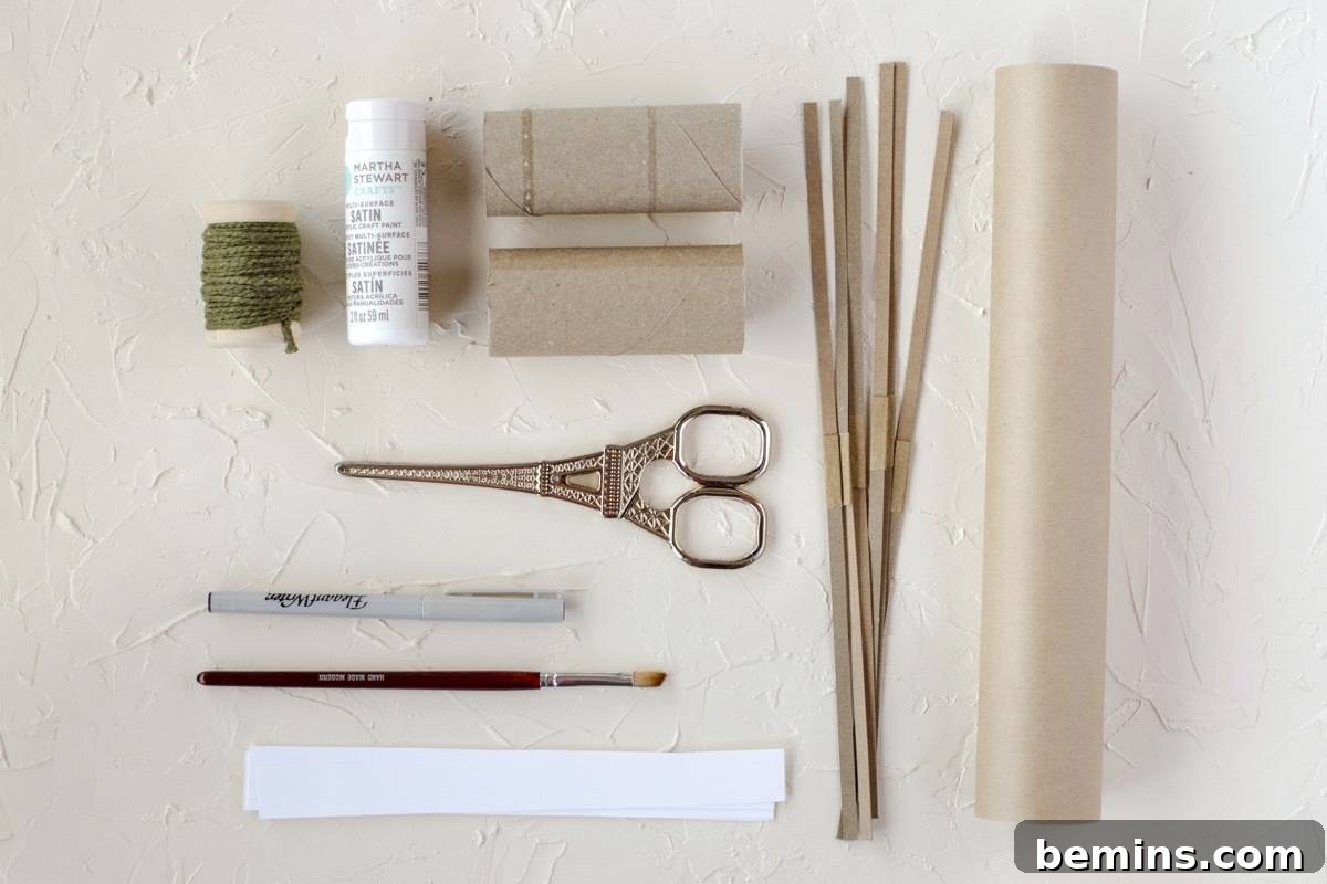 Gather your materials to make Thanksgiving poppers