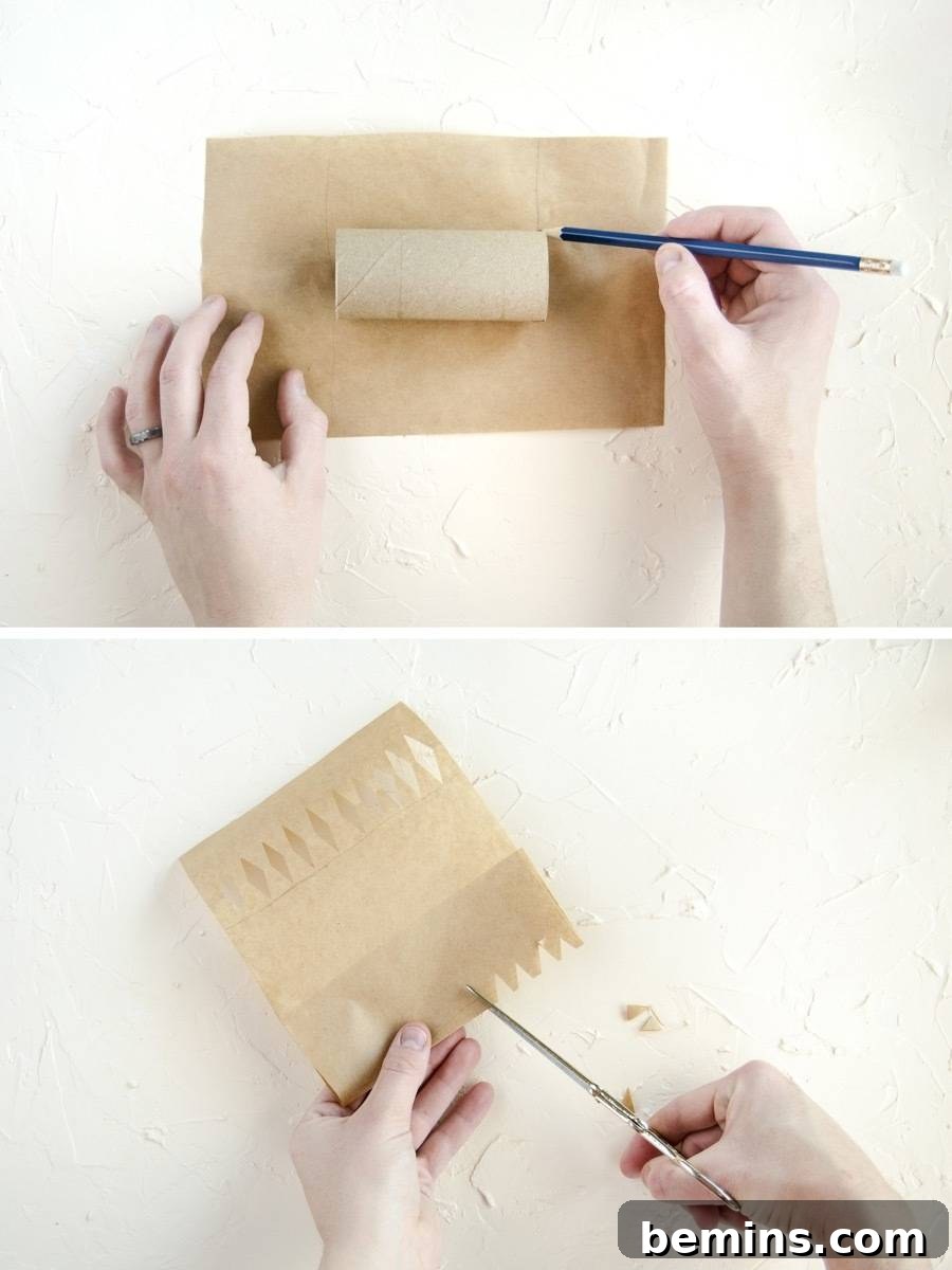 Create perforations to help the poppers snap correctly