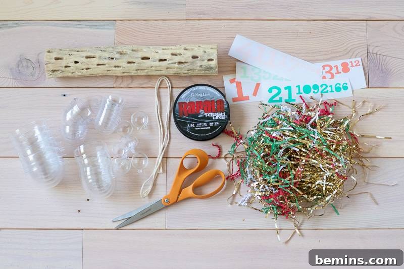Materials needed for Advent calendar