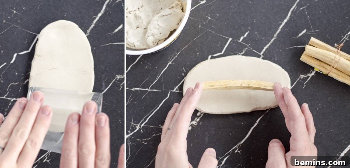 Step 1: Roll out the clay