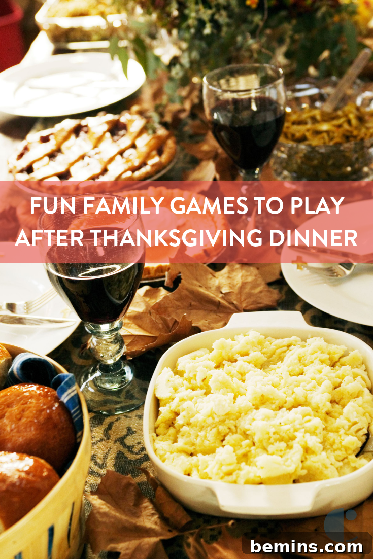 Fun Thanksgiving family games for before and after dinner