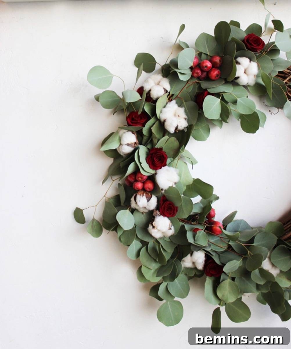 Festive Wreath on Apartment Door