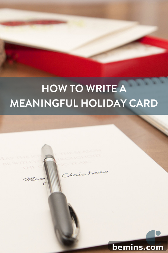 How to write a meaningful holiday card