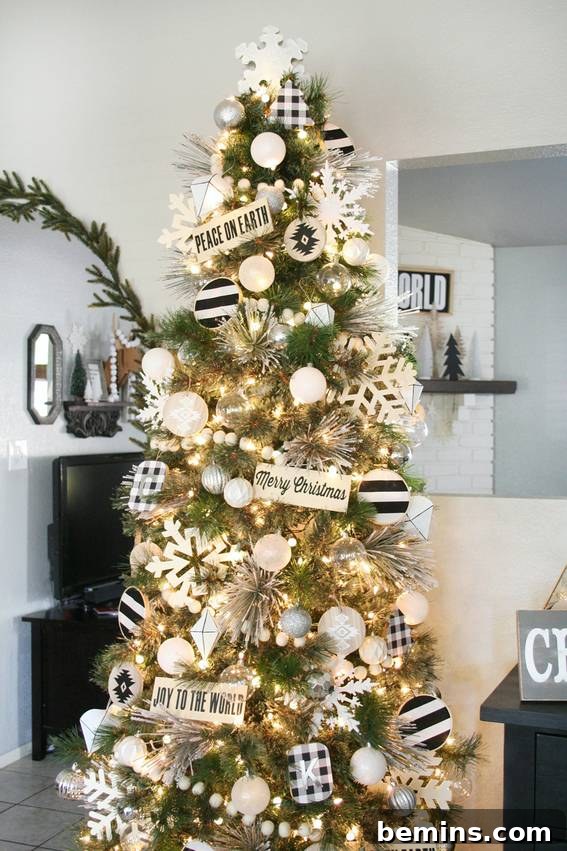 Black and white Christmas color scheme