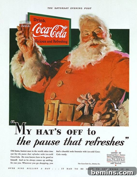 A Santa Claus Coca Cola ad.