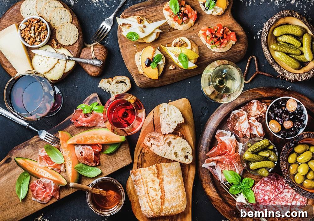 appetizers at an office Christmas party