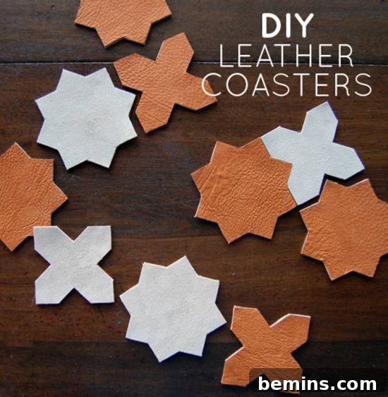 DIY Leather Coasters