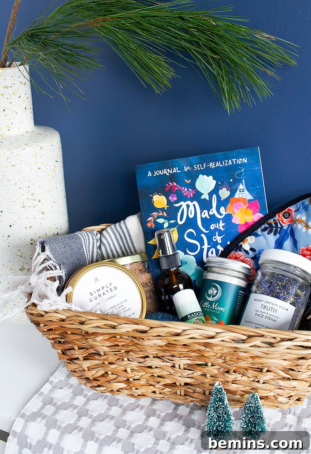 Components of a Self-Care Gift Basket
