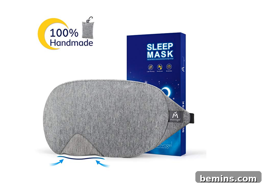 Gray cotton eye mask