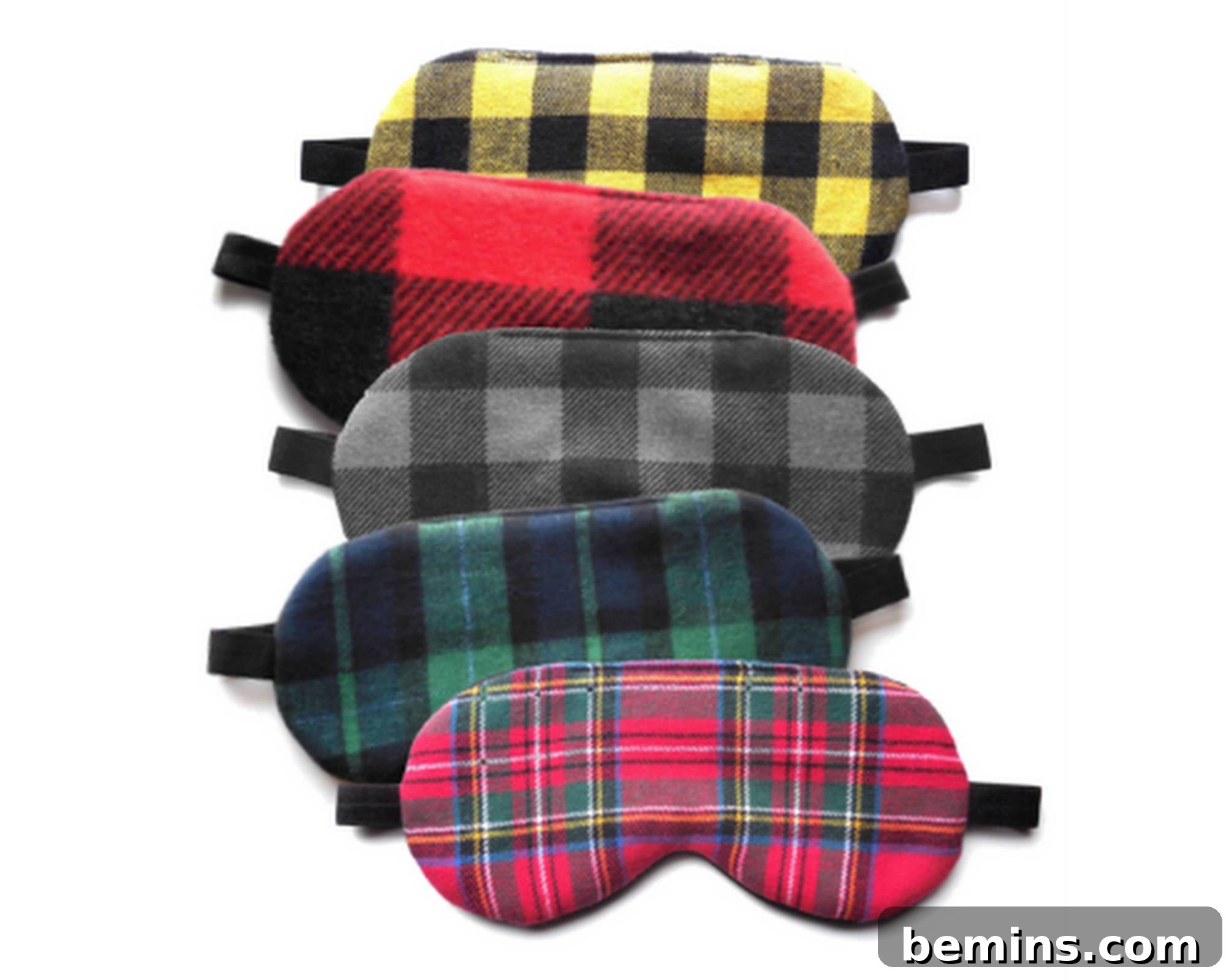 Plaid sleep mask