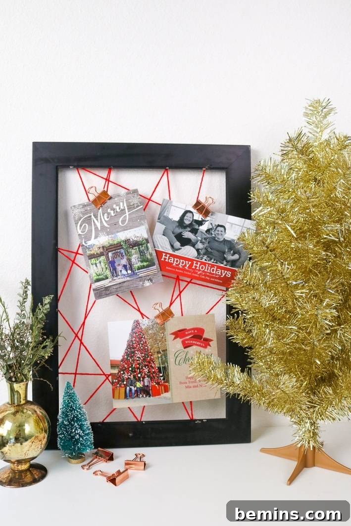 DIY Christmas Card Display