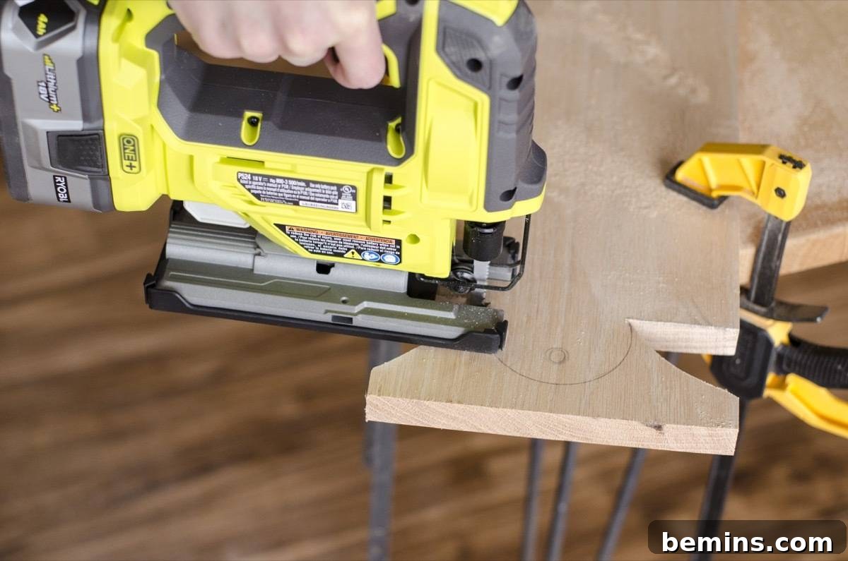 Craft a Custom Cutting Board: A Quick DIY Project 6 Making relief cuts for curved areas