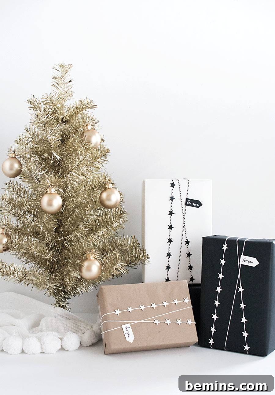 Stars Garland Topper: Make Your Gifts Shine with Starry Embellishments