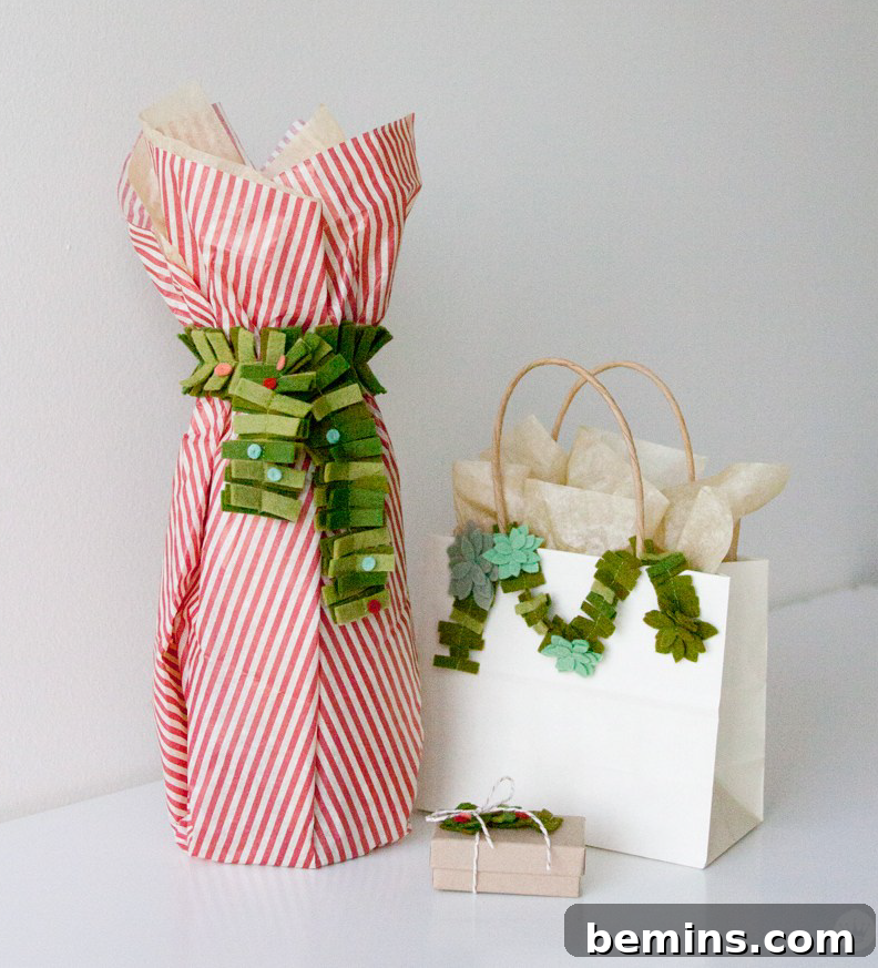 Felt Garlands: Elevate Your Gift Wrapping with Handmade Decor