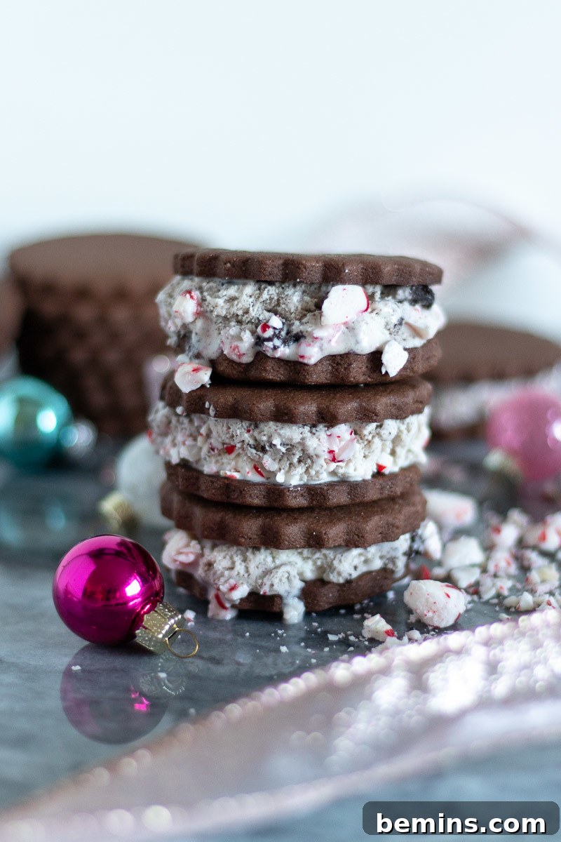 Peppermint Christmas Cookie Ice Cream Sandwiches: The Ultimate Holiday Treat
