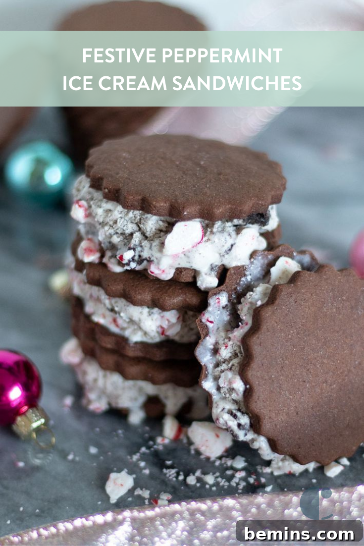 Festive Peppermint Ice Cream Sandwiches: A Holiday Delight