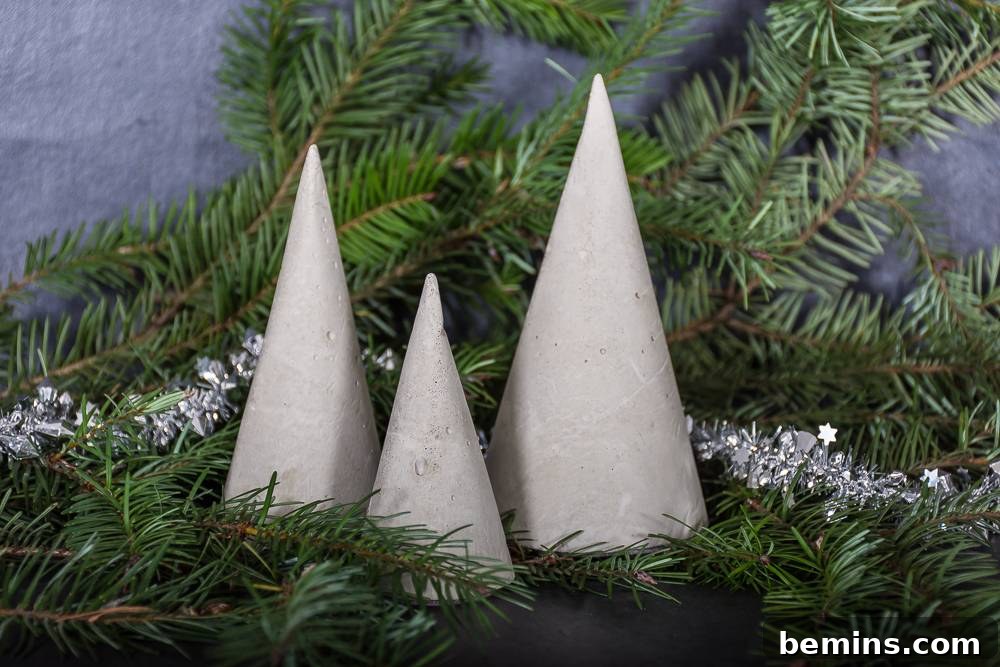 Crafting Miniature Concrete Christmas Trees: A DIY Holiday Project 11 DIY Cement Christmas Trees