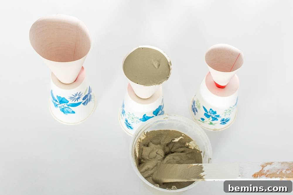 Crafting Miniature Concrete Christmas Trees: A DIY Holiday Project 7 DIY Cement Christmas Trees
