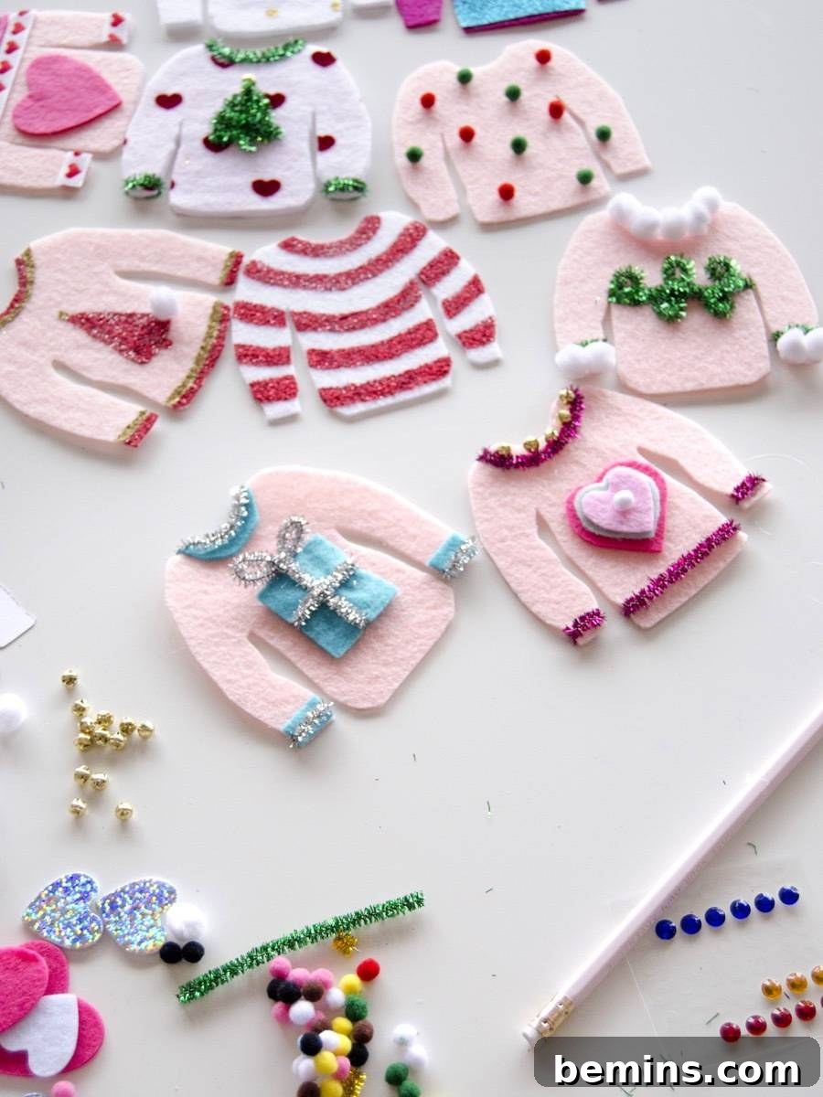 Step 2 | Ugly Christmas sweater garland