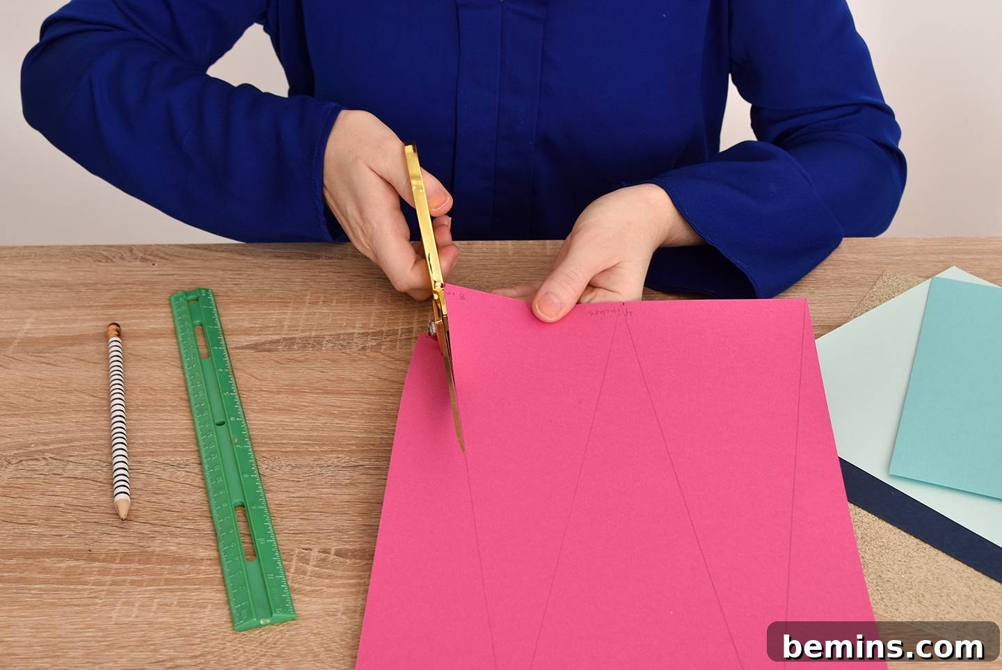 Creative Paper Forest Mantel Display 4 Step 1: Cutting the Paper Triangles