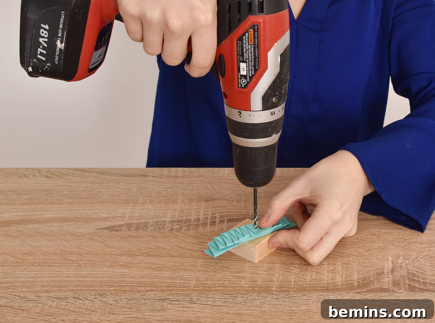 Creative Paper Forest Mantel Display 8 Step 5: Drilling Holes in the Wood Bases