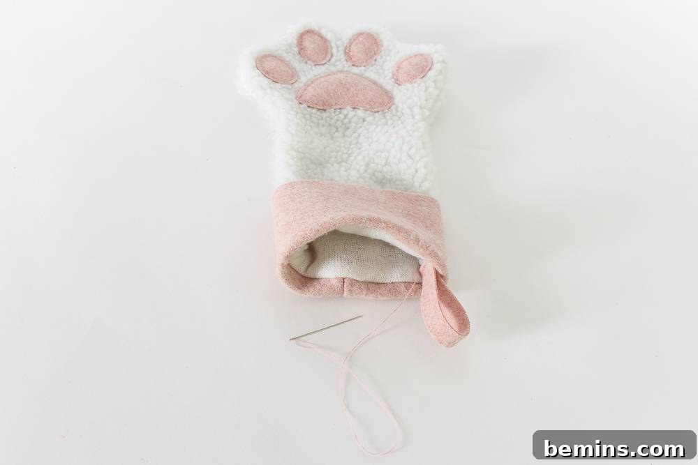 Sewing a pet Christmas stocking
