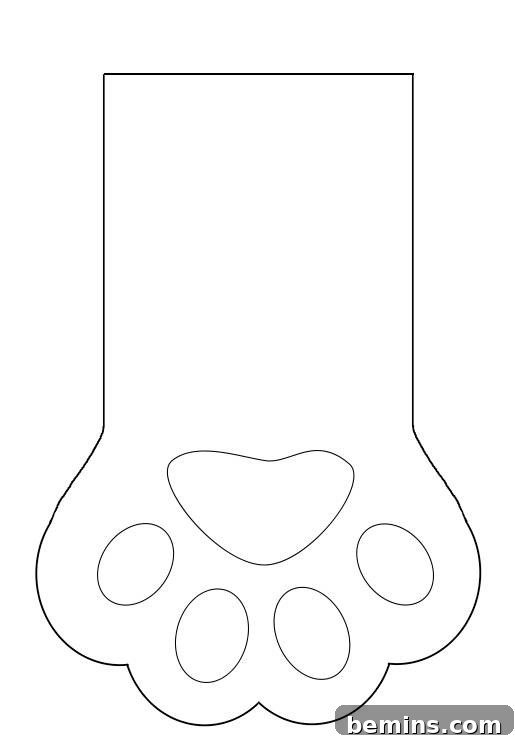 Pet paw template